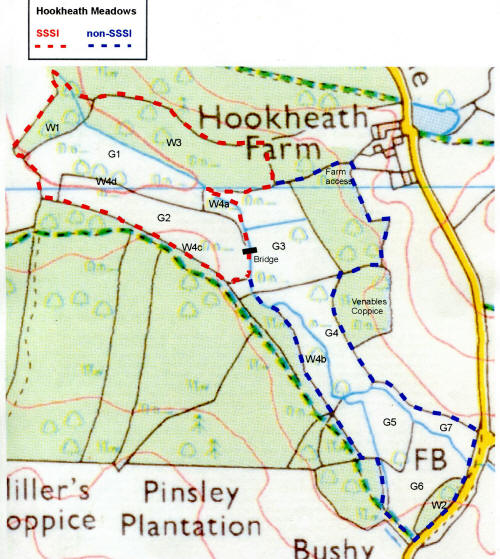 Map of Hookheath Nature Reserve